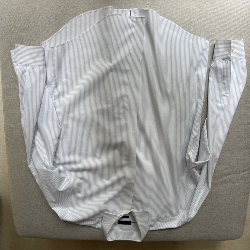 Calvin Klein Blue and White Striped Shirt